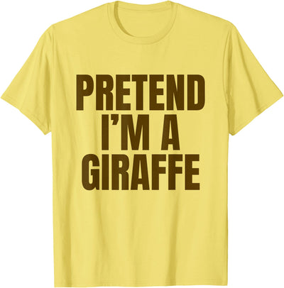 Pretend I’m A Giraffe Funny Minimalist Halloween Costume T-Shirt