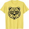 Funny Mothers Mama Bear Face Mama Bear Face Sunglasses Mother Mom Mommy T-Shirt - Lemon Yellow