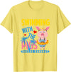 Swimming With The Pigs Bahamas Beach Summer Vibes Swimming With The Pigs Nassau Bahamas Hello Summer Beach T-Shirt - Lemon Yellow