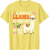 Llama School Co Llama Learning T Shirt Teachers Students Alpaca Lovers Gift T-Shirt - Lemon Yellow