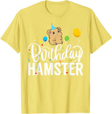 Hamster Birthday Party Birthday Hamster T-Shirt - Lemon Yellow