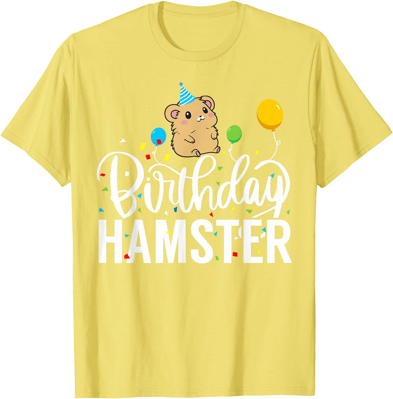 Hamster Birthday Party Birthday Hamster T-Shirt - Lemon Yellow