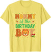 Mom Birthday Boy Family Matching Lion Mommy Of The Birthday Boy Lion Family Party Decorations T-Shirt - Lemon Yellow