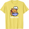 Hamster, Ham-stir Funny Jokes Sarcastic T-Shirt - Unisex-Adults & Kids - Black - Small - Short Sleeve - Cotton Blend - Classic Fit - Crew Neck - T-Shirt - Lemon Yellow