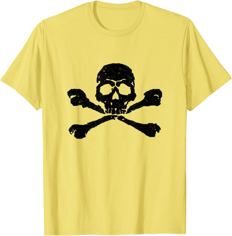 DATZLYF Skull and Crossbones t-shirt T-Shirt - Lemon Yellow