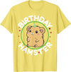 Unisex-Kids Hamster Birthday Party Birthday Hamster T-Shirt - Lemon Yellow