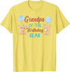 Family Birthday Bear Gifts Grandpa of The Birthday Boy Bear 1st Birthday Party Boy T-Shirt - Lemon Yellow