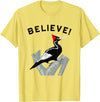 Birdwatching Gifts for Birders Endangered Ivory-Billed Woodpecker T-Shirt - Lemon Yellow