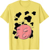 Artsthetic Collection: Halloween Cow Udder Costume T-Shirt - Lemon Yellow