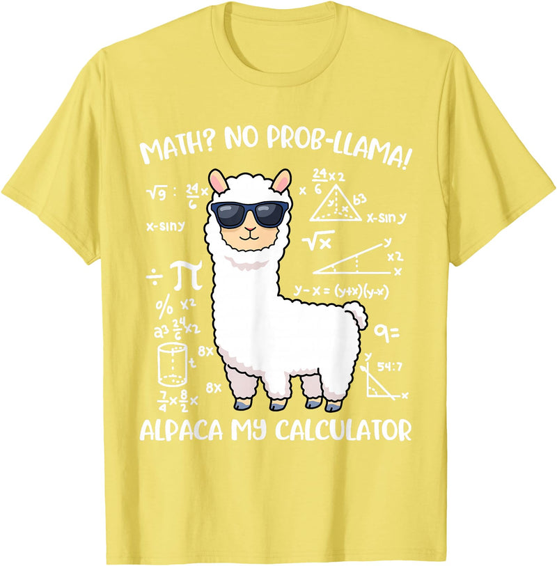 Math Llama Clothing Math Llama T-Shirt - Lemon Yellow