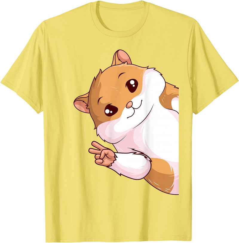 Hamster Children Girls Boys T-Shirt - Lemon Yellow