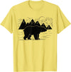 Black Bear Wildlife Animal Wilderness Graphic T-Shirt - Lemon Yellow