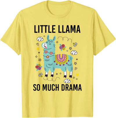 Llama Shirt Kids Boys Toddler Little Llama So Much Drama T-Shirt