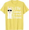 Mommy & Me Llama Co. Little Llama So much Drama Cool Kids Matching Family T-Shirt - Lemon Yellow