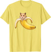 Funny Hamster Lovers Banana Boys Girls Kids Cute T-Shirt - Lemon Yellow