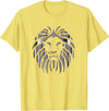 Teeshire Lion Head Tshirts Silver Lion Head Portrait Safari Animal Novelty Gift T-Shirt T-Shirt - Lemon Yellow