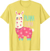 Two Suns Llama Design Lama Pajama T-Shirt - Lemon Yellow