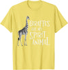 Funny Giraffe Shirts Giraffes Are My Spirit Animal - Zoo Lover Animal Wildlife T-Shirt - Lemon Yellow