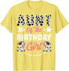 Funny Cow Birthday Family Matching Tee Aunt Of The Birthday Girl Cow Birthday Farm Animal T-Shirt - Lemon Yellow
