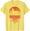 TrendyPull Silhouette Retro Vintage Style Gifts Llama shirt retro sunset 70s vintage Llama T-Shirt - Lemon Yellow