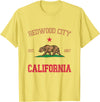 Redwood City California CA Designs Redwood City California T-Shirt - Lemon Yellow