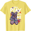 Halloween Gifts & Halloween Shirts by NLTS Scary Killer Teddy Bear Pastel Goth Style Creepy Kawaii T-Shirt - Lemon Yellow
