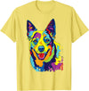 Funny Dog Lover Shirts Cattle Dog Shirt Funny Australian Cattle Dog Pop-Art Shirt T-Shirt - Lemon Yellow