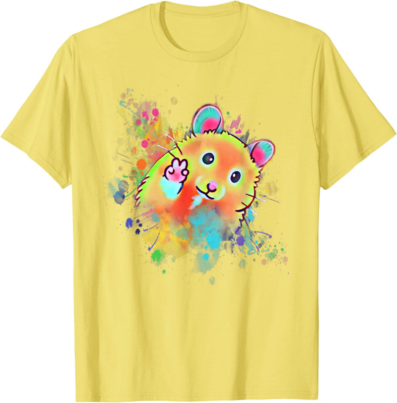 Funny Hamster T for Boys, Girls, Men, Women & Kids Hamster T-Shirt - Lemon Yellow