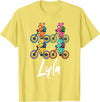 Teddy Bears Cuteness Gear Lyla Cute Teddy Bears And Bikes Bicycle Design T-Shirt - Lemon Yellow