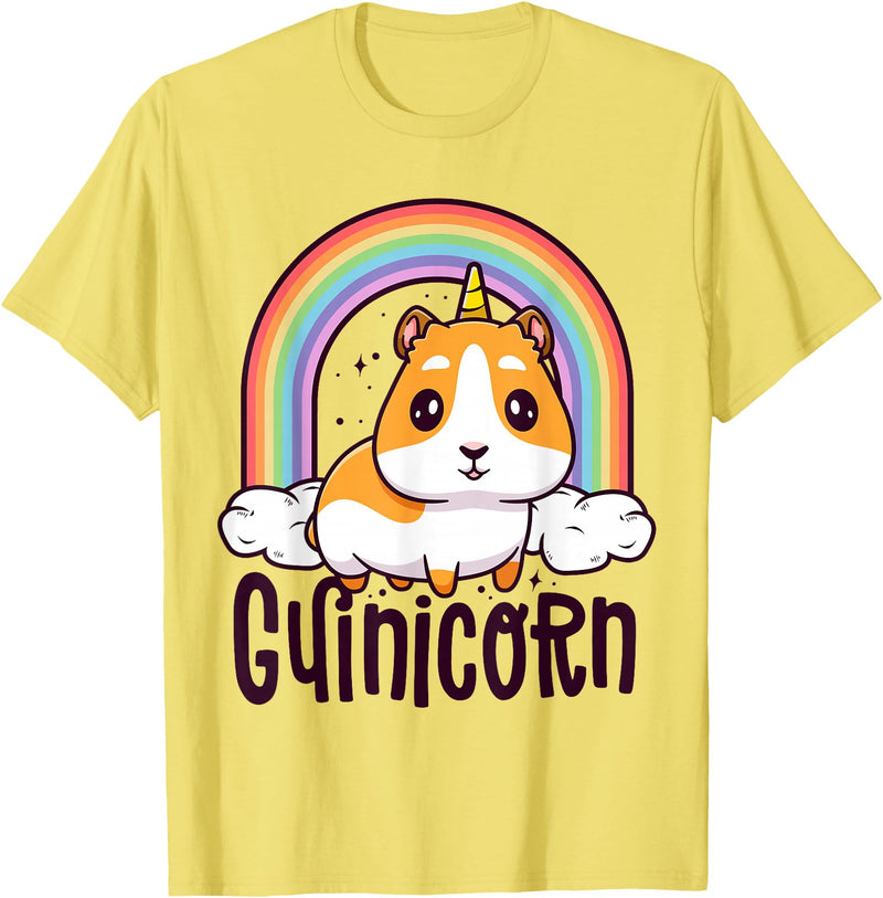 Guinea Pig by Hoy Haus Guinicorn Funny Guinea Pig Shirts For Kids Boy Girl Unicorn T-Shirt - Lemon Yellow