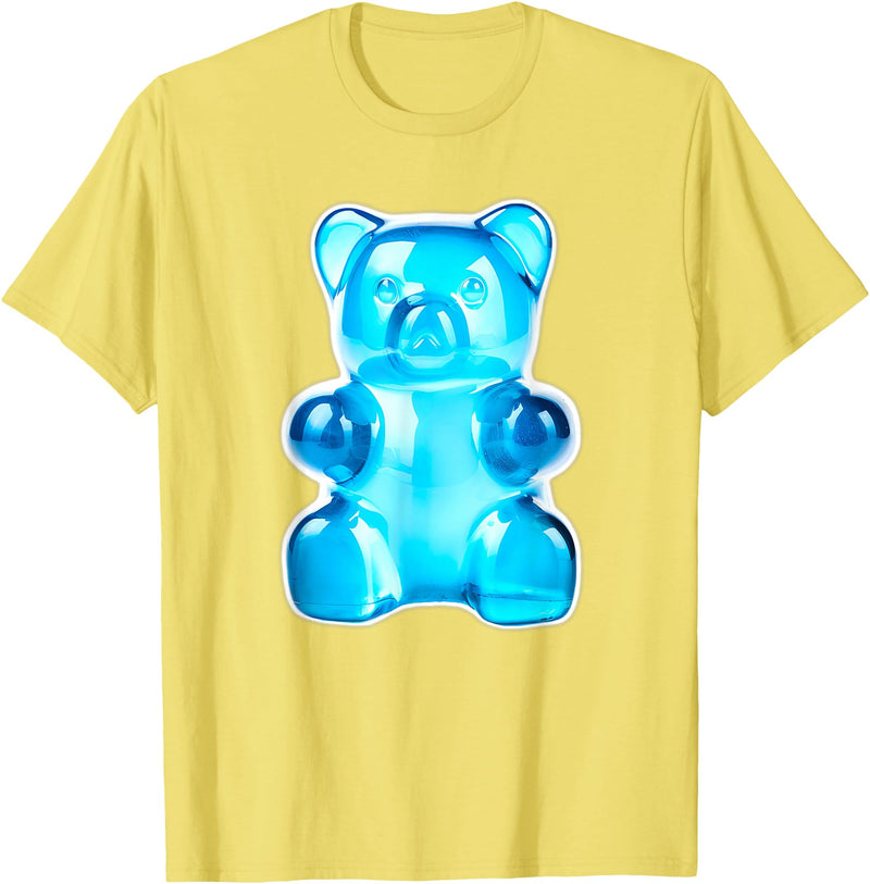 Urban Empyre Blue Gummy Bear Candy T-Shirt - Lemon Yellow