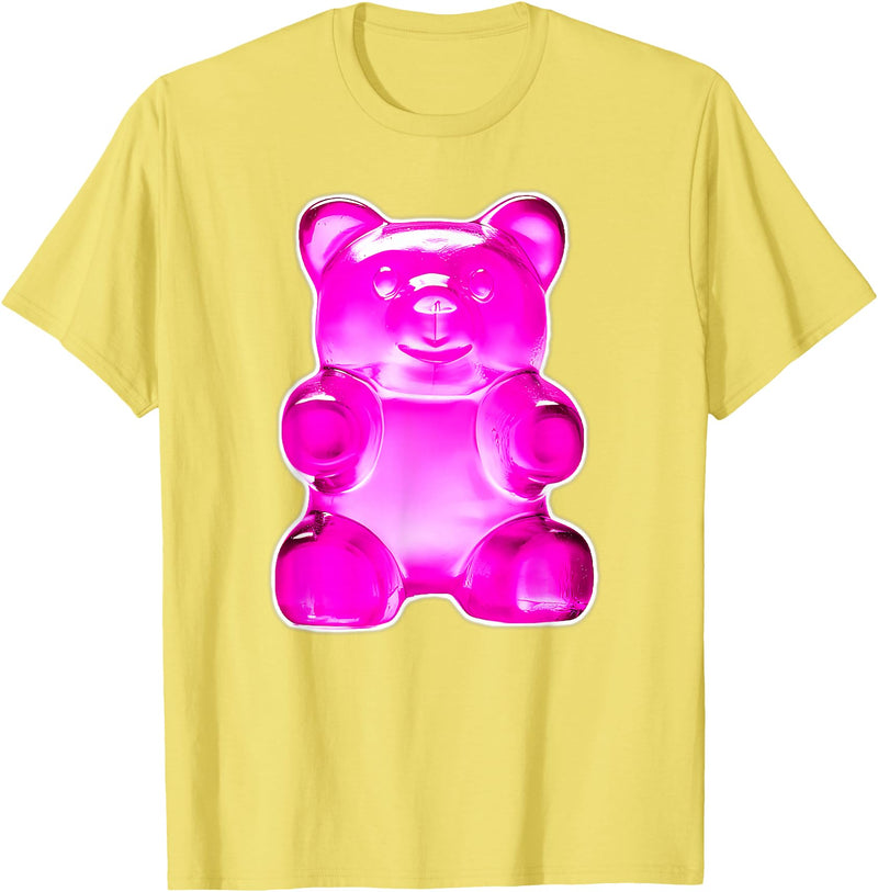 Urban Empyre Pink Gummy Bear Candy T-Shirt - Lemon Yellow
