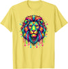 Lions Lion Lover Gifts Colorful Pop Art Lion Lions T-Shirt - Lemon Yellow