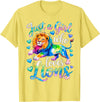Funny Lion Lover Lion Animal Just a Girl Who Loves Lions T-Shirt - Lemon Yellow