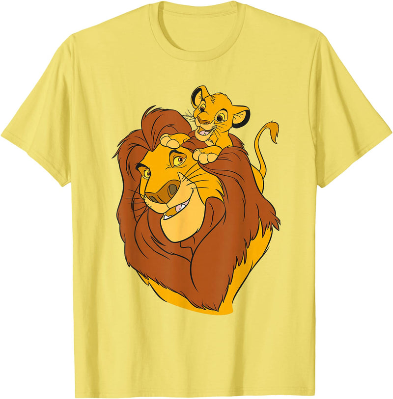 Disney The Lion King Simba and Mufasa Father and Son T-Shirt T-Shirt - Lemon Yellow