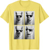 Funny Animal Selfie Booth Tee Cool Llamas Sunglasses Jungle Animal Meme Selfie Booth T-Shirt - Lemon Yellow