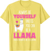Llama Shirts by Memme Cute Funny Llama Shirt Llamas Lover Shirts Girls Women T-Shirt - Lemon Yellow