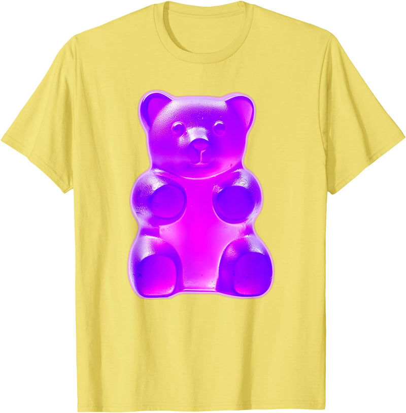Urban Empyre Purple Gummy Bear T-Shirt - Lemon Yellow