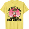 Kune Kune Pig Accessories & KuneKune Clothes Kune Kune Pig Lover Supplies Pig Breeder Kunekune Pig T-Shirt - Lemon Yellow