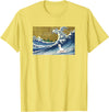 Llama Girls Alpaca Mom Gifts T Shirts & Hoodies Funny Kids Womens Retro Vintage Surfing a Wave Llama Lover T-Shirt - Lemon Yellow