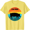 Cute Pot Belly Bellied Pig Owner Farmer PIG Lover Pot Belly PIG DAD Vintage Retro Men Women Kids Teen Tee Gift T-Shirt - Lemon Yellow