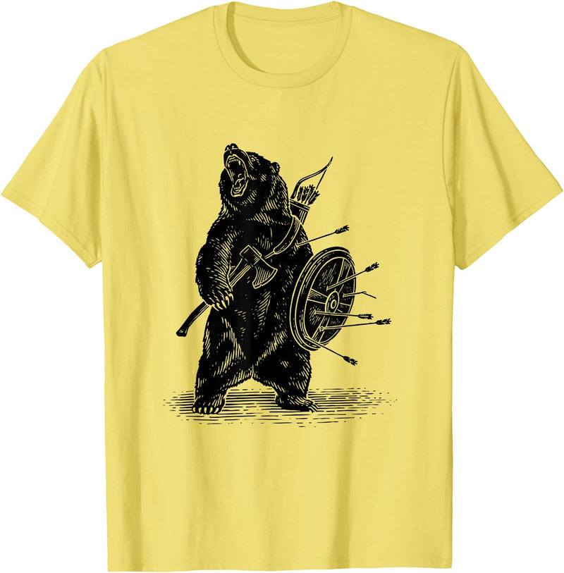 Amazing T shirt Viking Bear T-Shirt Polar Bear T-Shirt T-Shirt - Lemon Yellow