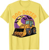 Bulldozer Halloween Costume Toddler Spooky Ghost Boo-Dozer Halloween Kids Bulldozer T-Shirt - Lemon Yellow
