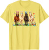 Easter Day Bunny Rabbit Horse Lover Equestrian Horse Riding T-Shirt in Lemon Yellow
