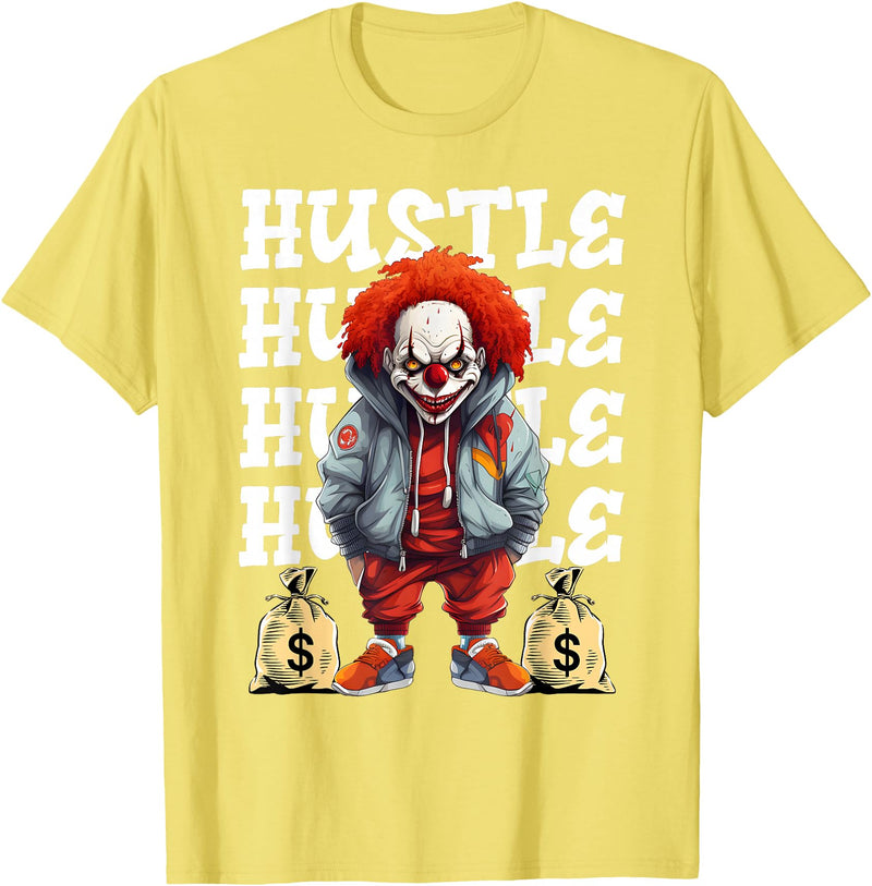 Hip Hop Clown Money Calling Horror Streetwear Tee Hip Hop Scary Clown Hustle Money Urban Streetwear Halloween T-Shirt -
