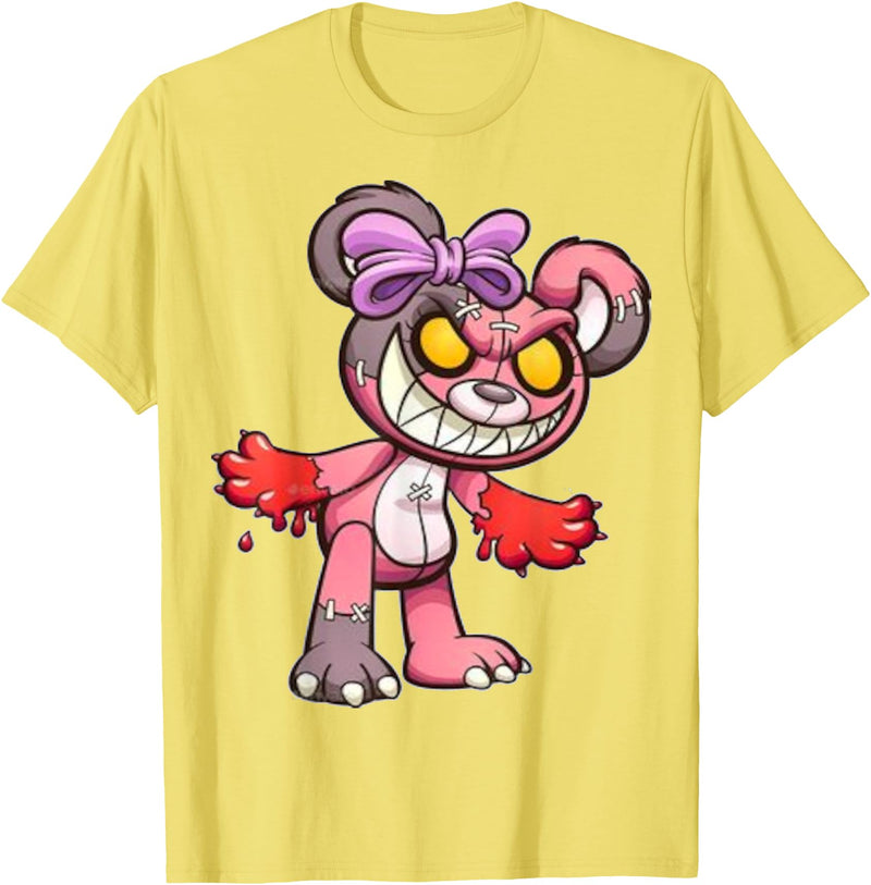 Teddybär Bad and Cute Teddy Bear T-Shirt - Lemon Yellow