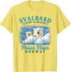 Svalbard Northern Lights Norway Travel Gift Svalbard Norway Polar Bear Spitsbergen Longyearbyen Travel T-Shirt - Lemon Yellow