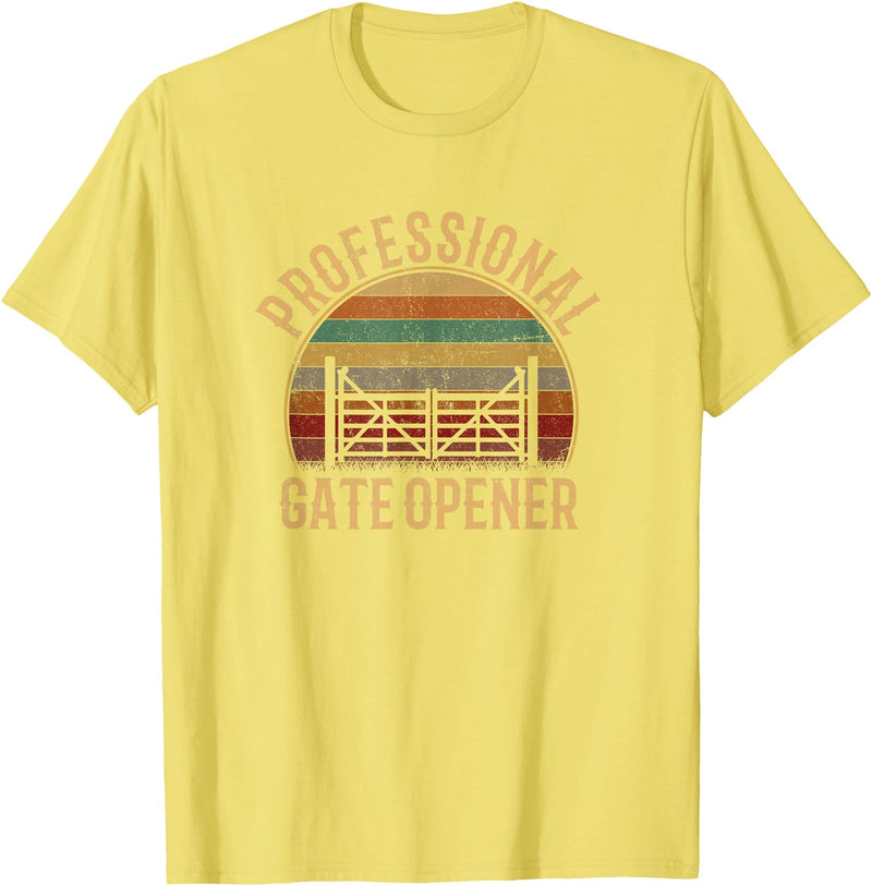 cow apparel professional gate opener, cow Gate opener T-Shirt - Lemon Yellow