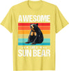Sun Bears Sun Bear Lovers Shop Awesome like a Sun Bear. Sun Bears Sun Bear T-Shirt - Lemon Yellow