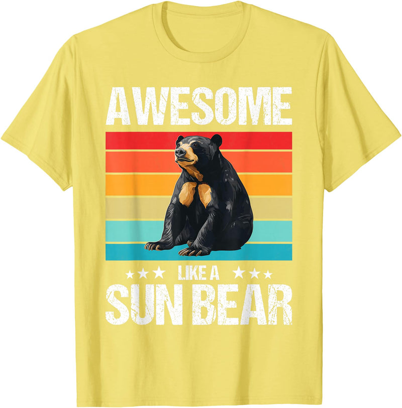 Sun Bears Sun Bear Lovers Shop Awesome like a Sun Bear. Sun Bears Sun Bear T-Shirt - Lemon Yellow